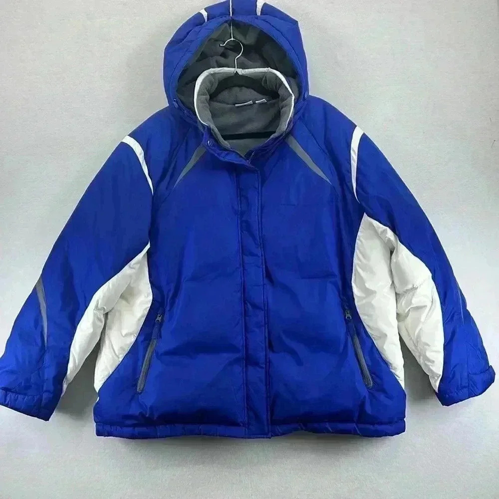 Energy Zone Down Jacket Size 2X Blue and White Like New Condition Warm
